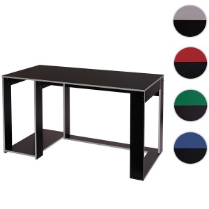 Mesa Gaming RODES, Dimensiones 120x60x76cm, Color Negro y Rojo