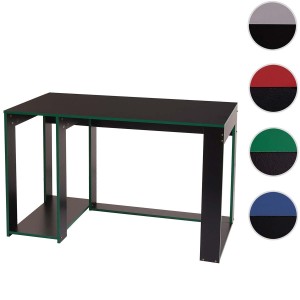 Mesa Gaming RODES, Dimensiones 120x60x76cm, Color Negro y Rojo