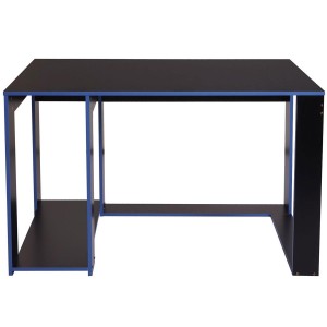 Mesa Gaming RODES, Dimensiones 120x60x76cm, Color Negro y Rojo