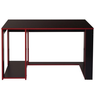 Mesa Gaming RODES, Dimensiones 120x60x76cm, Color Negro y Rojo 2