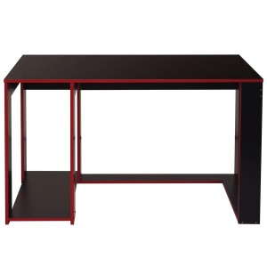 Mesa Gaming RODES, Dimensiones 120x60x76cm, Color Negro y Rojo