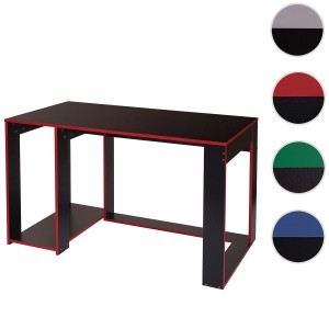 Mesa Gaming RODES, Dimensiones 120x60x76cm, Color Negro y Rojo