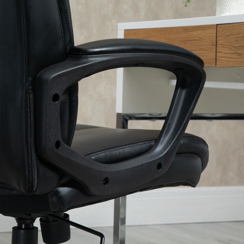 Sillón de Oficina TARSO en Piel color Negro