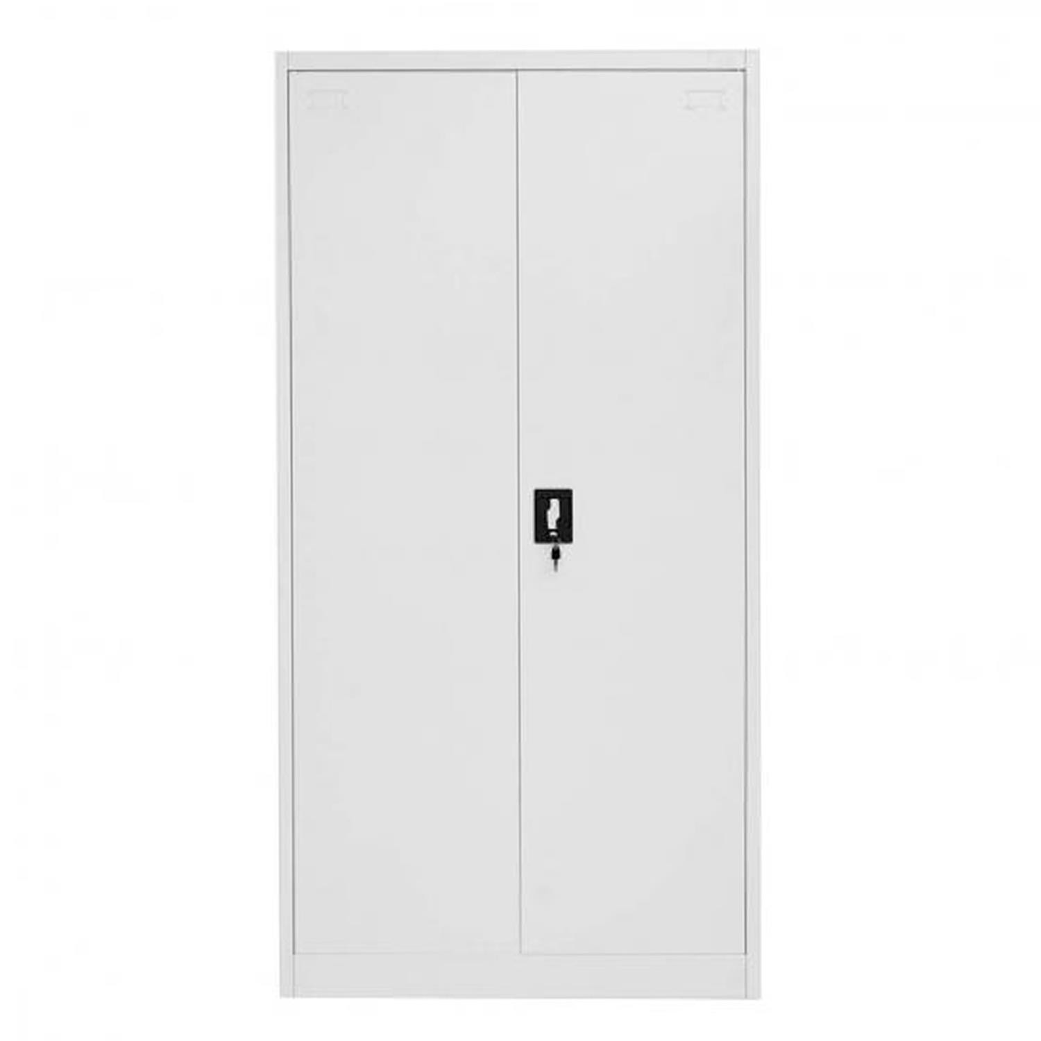 Armario DENZEL, 185x90x40 cm, 2 puertas, en Acero color Blanco