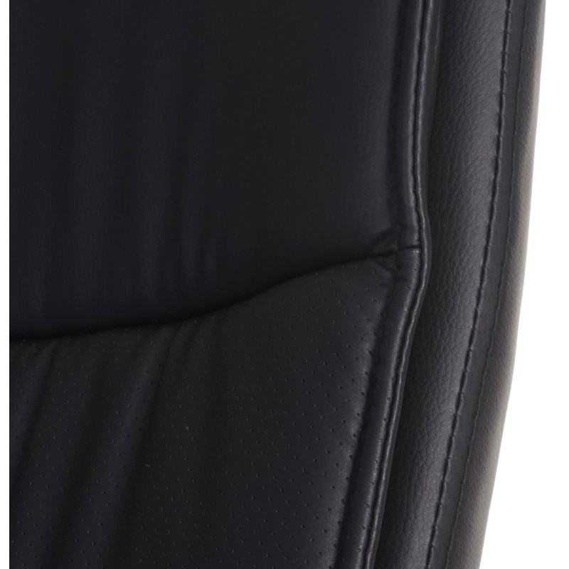Lote de 2 Sillas de Confidente CAROL PLUS en Piel color Negro