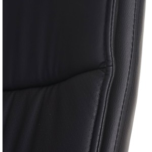 Lote de 2 Sillas de Confidente CAROL PLUS en Piel color Negro