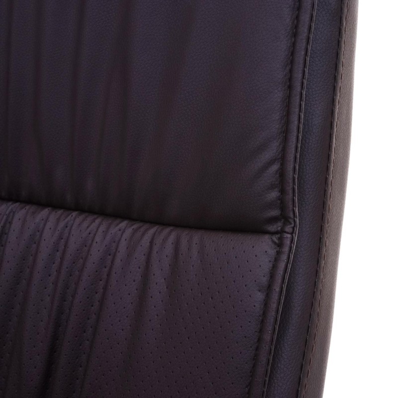 Lote de 2 Sillas de Confidente CAROL PLUS en Piel color Negro