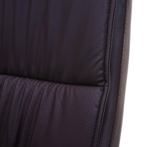 Lote de 2 Sillas de Confidente CAROL PLUS en Piel color Negro