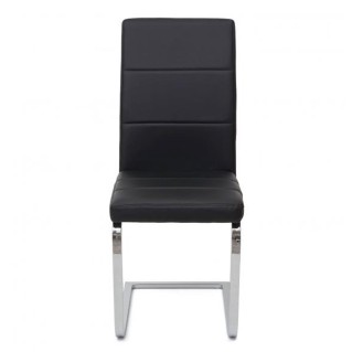 Lote 2 Sillas de Confidente VERMONT en Piel color Negro 2