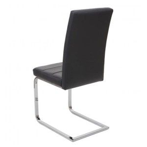 Lote 2 Sillas de Confidente VERMONT en Piel color Negro