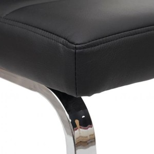 Lote 2 Sillas de Confidente VERMONT en Piel color Negro