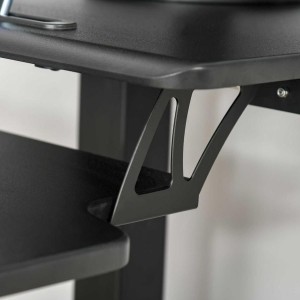 Mesa de Ordenador PARKER, totalmente ajustable y con altura regulable, en madera color negro