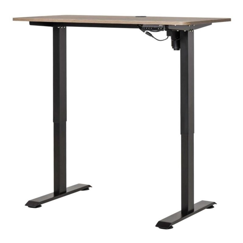 Mesa de Ordenador NAIROBI, Con altura regulable, en Madera color Teca