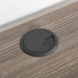 Mesa de Ordenador NAIROBI, Con altura regulable, en Madera color Teca