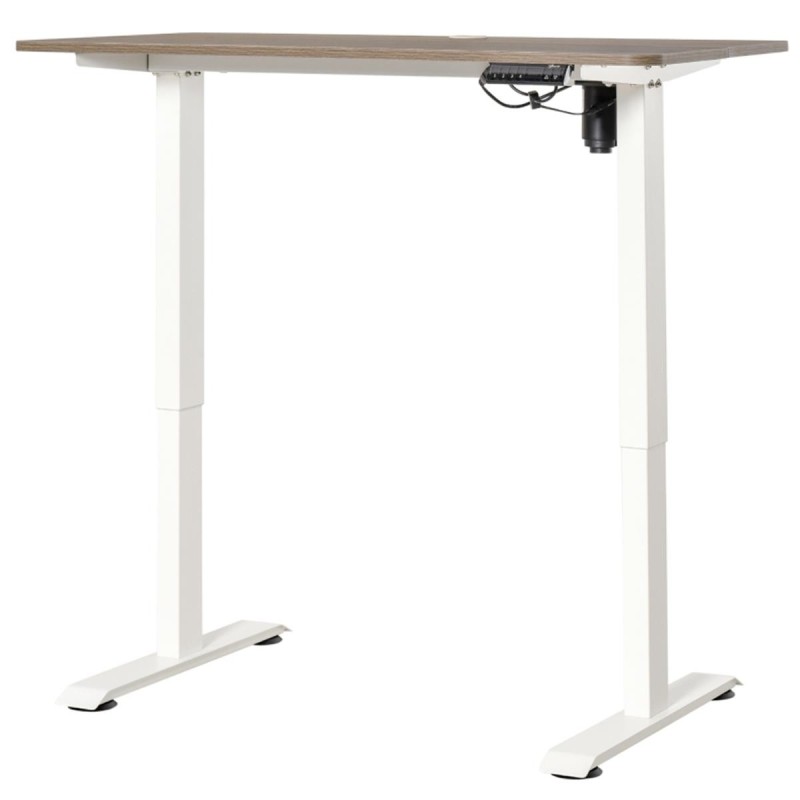 Mesa de Ordenador NAIROBI, Con altura regulable, en Madera color Teca