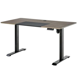 Mesa de Ordenador NAIROBI PLUS, Con altura regulable, en Madera color Teca