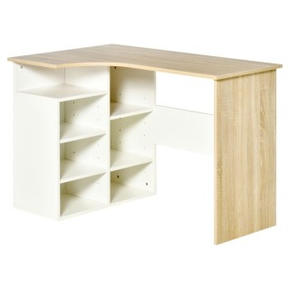 Mesa de Oficina BOXON en Madera color Blanco y Roble 2