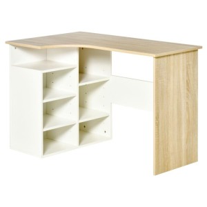 Mesa de Oficina BOXON en Madera color Blanco y Roble
