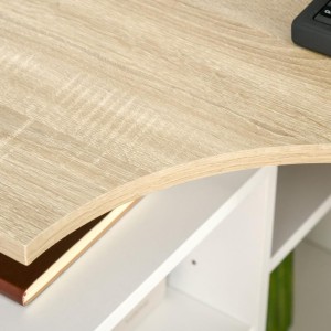 Mesa de Oficina BOXON en Madera color Blanco y Roble