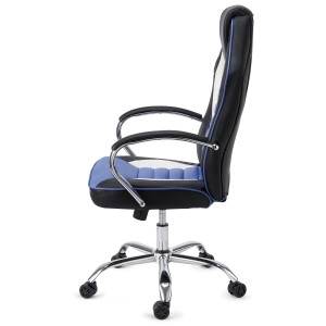 Silla de Oficina Gaming MONTECARLO, cómoda y resistente, piel negro