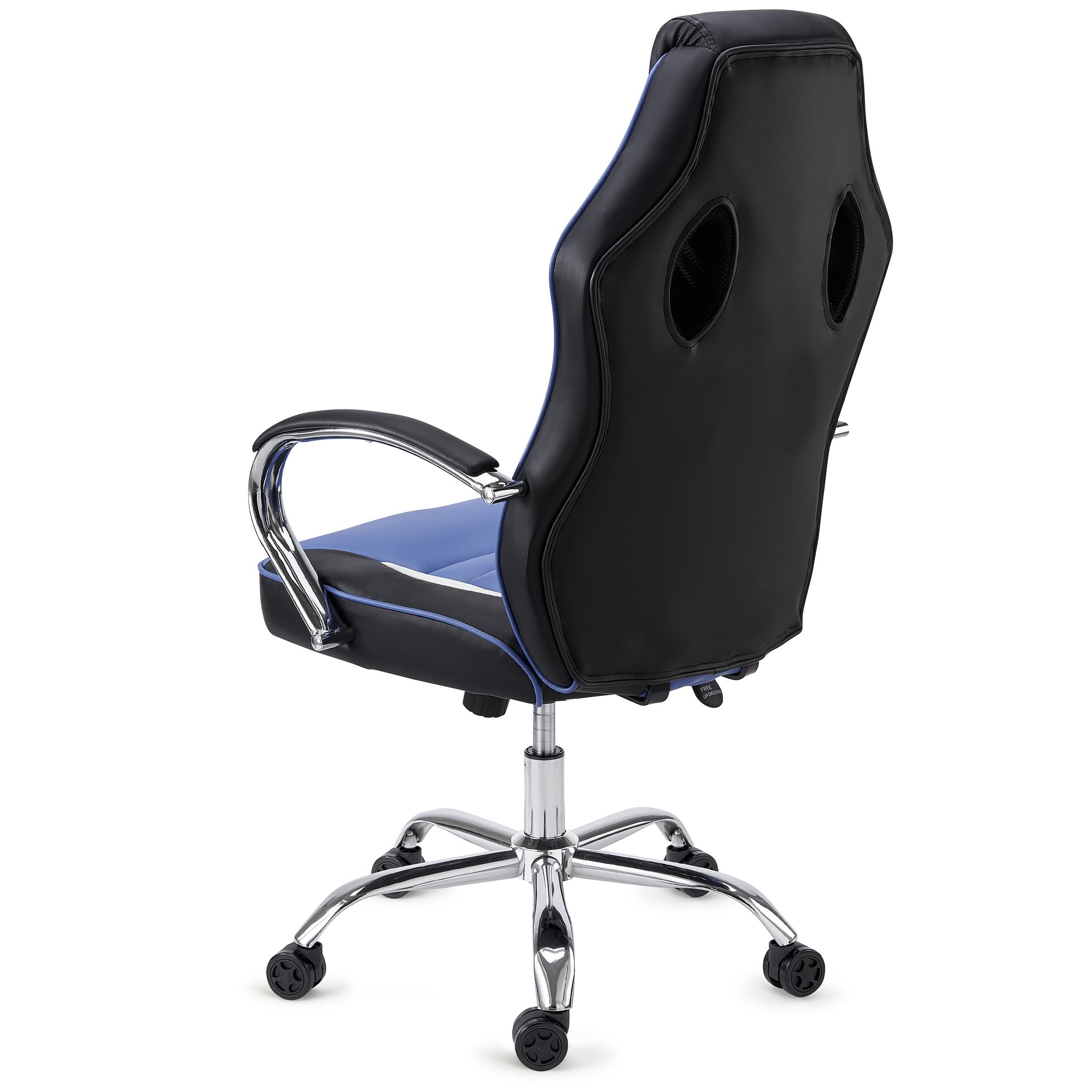 Silla de Oficina Gaming MONTECARLO, Brazos y Base en Metal, Muy Cómoda y Resistente, En Negro
