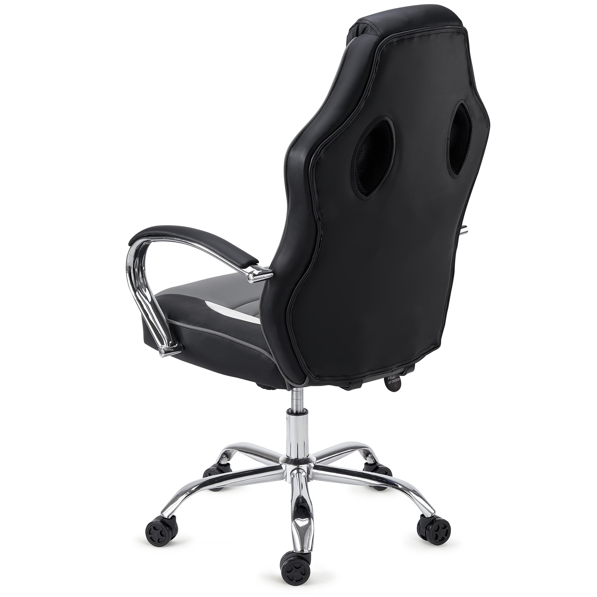 Silla de Oficina Gaming MONTECARLO, Brazos y Base en Metal, Muy Cómoda y Resistente, En Negro