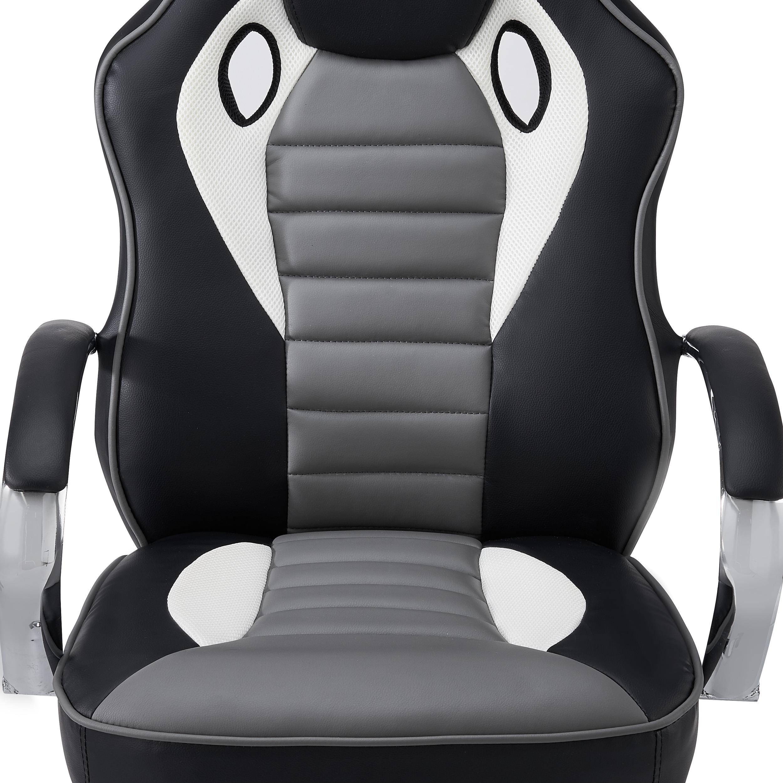 Silla de Oficina Gaming MONTECARLO, Brazos y Base en Metal, Muy Cómoda y Resistente, En Negro