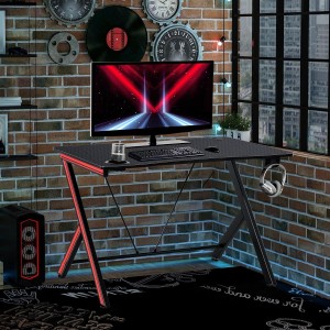 Mesa Gaming SAMUS, 120x60x75 cm, color Negro