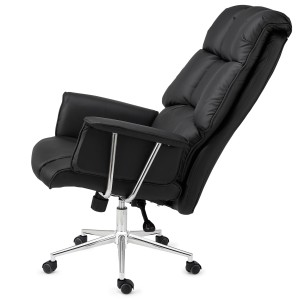 Sillón de Oficina PRESIDENT, Amplio y Muy Cómodo, Piel Negra