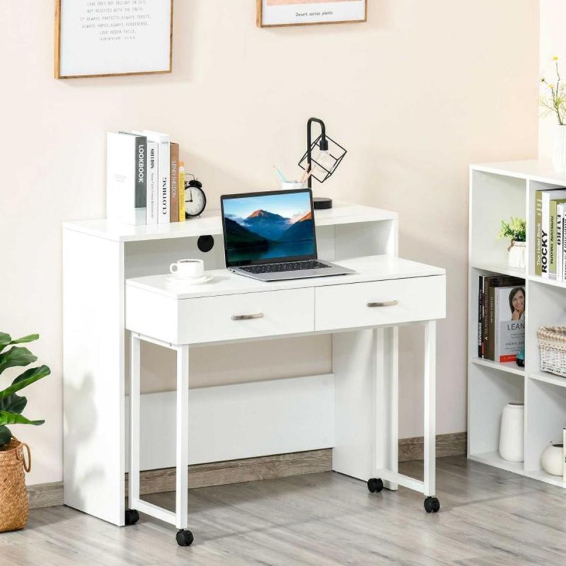 Set de 2 Escritorios BIANCA en Madera color Blanco