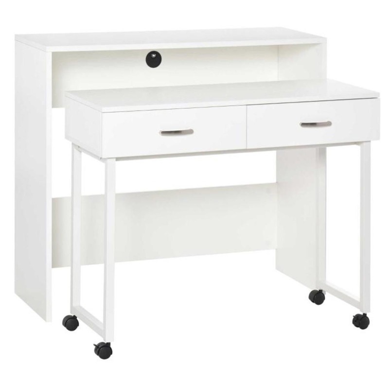 Set de 2 Escritorios BIANCA en Madera color Blanco