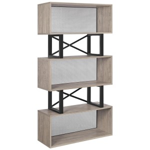 Estantería ARTHUR en Metal y Madera, color Gris y Negro