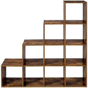 Estantería ASCEN, 129,5x29 cm, En Madera, Color Nogal