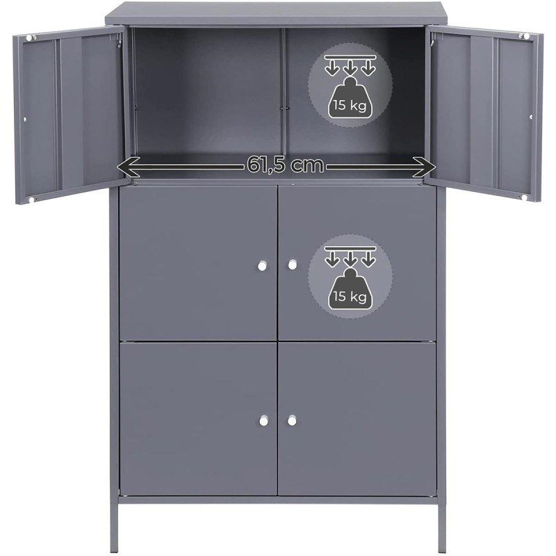 Armario HERA, 105,2x65x36 cm, en Metal color Gris