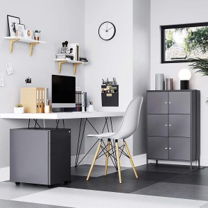 Armario HERA, 105,2x65x36 cm, en Metal color Gris