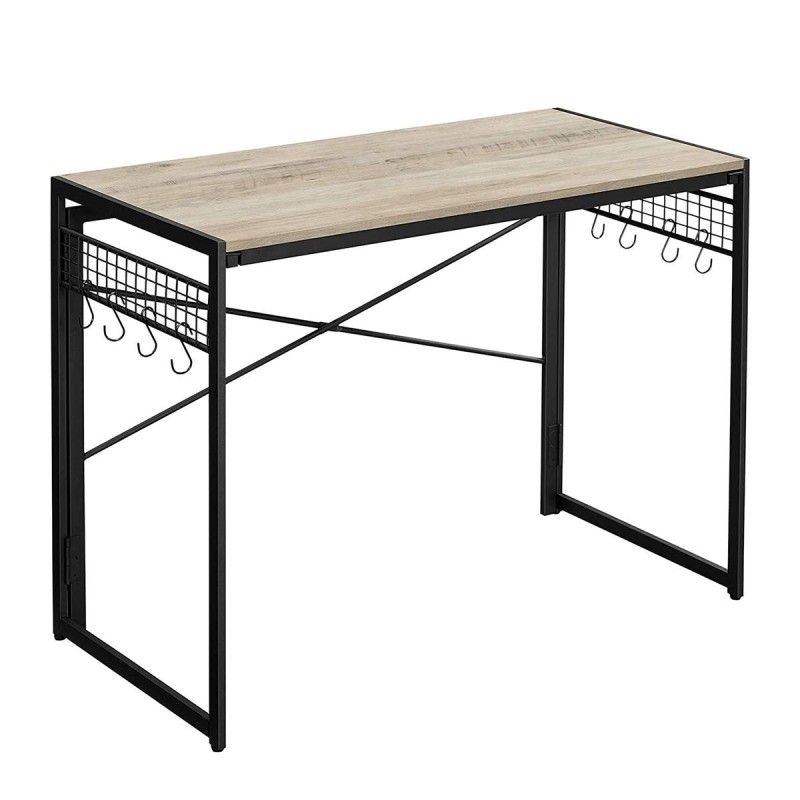 Mesa de Escritorio GANTON, Diseño moderno, en madera color haya gris