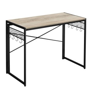 Mesa de Escritorio GANTON, Diseño moderno, en madera color haya gris