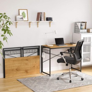 Mesa de Escritorio GANTON, Diseño moderno, en madera color haya gris