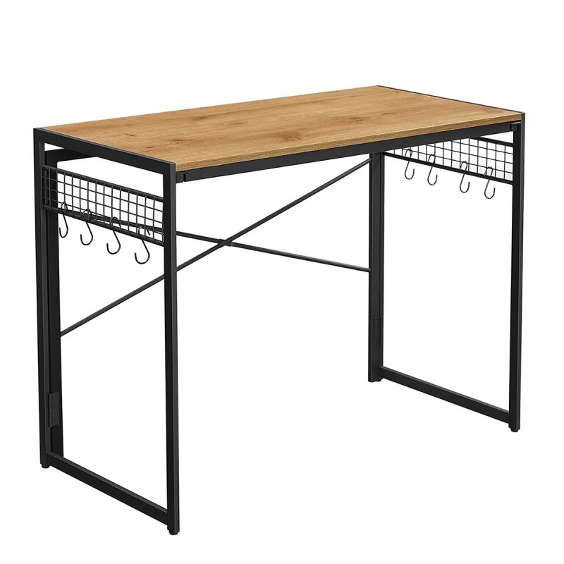 Mesa de Escritorio GANTON, Diseño moderno, en madera color haya gris