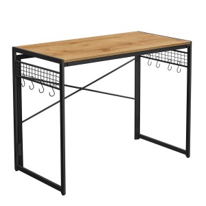 Mesa de Escritorio GANTON, Diseño moderno, en madera color haya gris