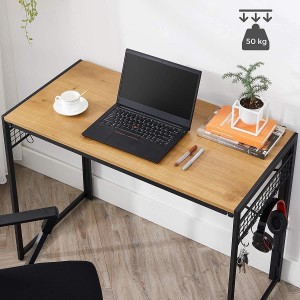 Mesa de Escritorio GANTON, Diseño moderno, en madera color haya gris