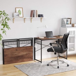 Mesa de Escritorio GANTON, Diseño moderno, en madera color haya gris