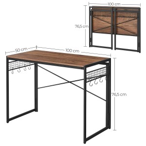 Mesa de Escritorio GANTON, Diseño moderno, en madera color haya gris