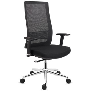 Silla de Oficina Ergonómica SANTOS, uso profesional 8h, negro