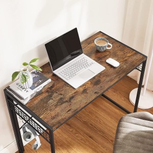 Mesa de Escritorio GANTON, Diseño moderno, en madera color haya gris