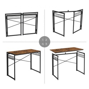 Mesa de Escritorio GANTON, Diseño moderno, en madera color haya gris