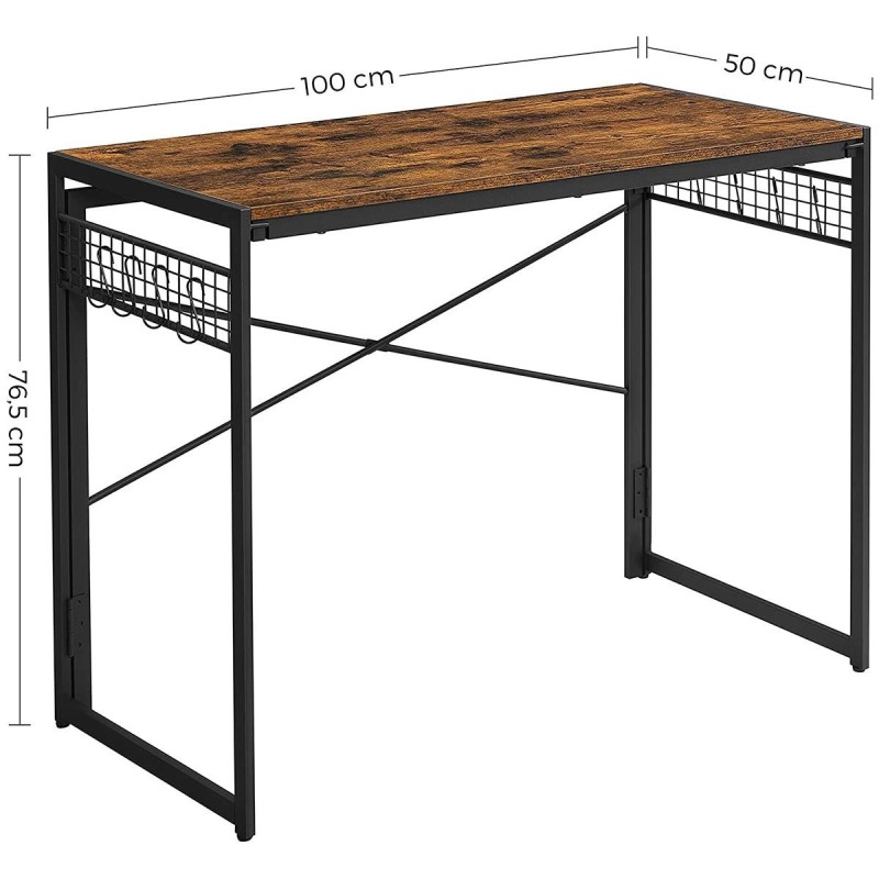 Mesa de Escritorio GANTON, Diseño moderno, en madera color haya gris