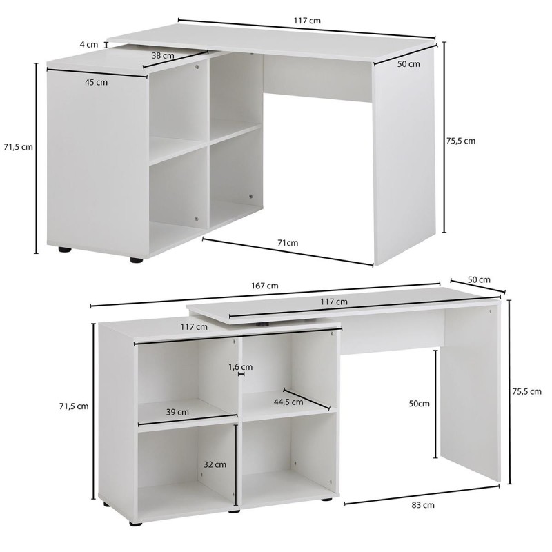 Mesa de Oficina SAKURA en Madera color Roble