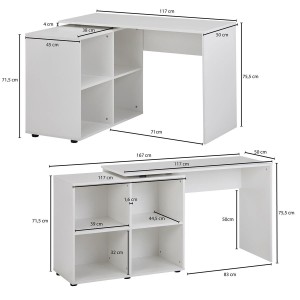 Mesa de Oficina SAKURA en Madera color Roble