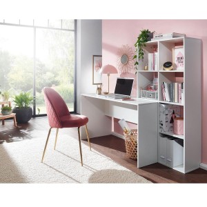 Mesa para ordenador GUIZA en Madera color Blanco